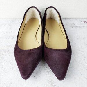 UGG Collection Italy Linda Calf Hair Ballet Flats Burgundy 8.5